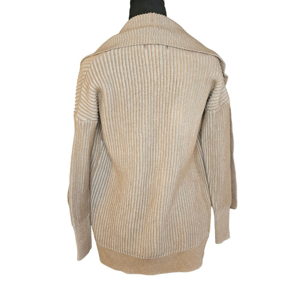 Tahari XS Tan Beige Open Front Cardigan - Picture 4 of 8